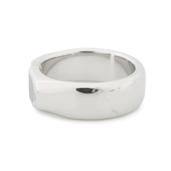 HERMES Etrier Ring Size T62 Metal/Lacquer Black H100060FJ0360 - Picture 2 of 11